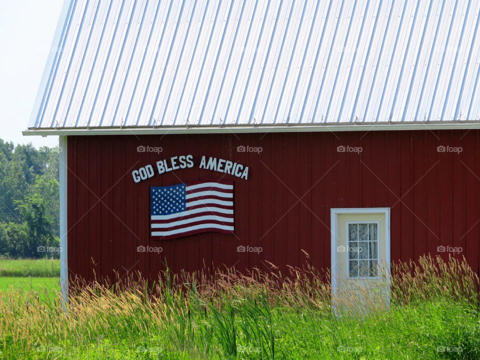 Patriotic Barn Display