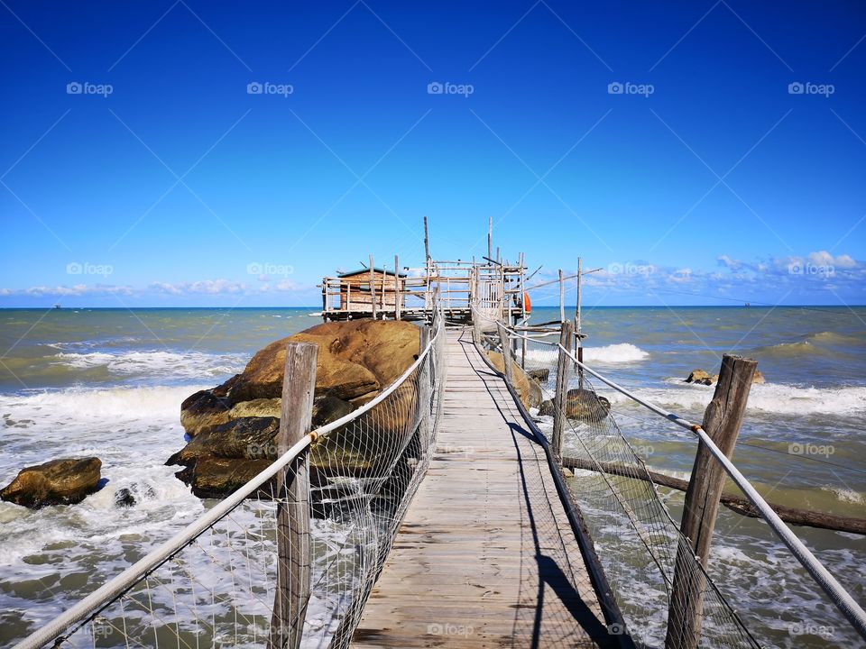 Overflow on the sea in Torino di Sangro (italy)