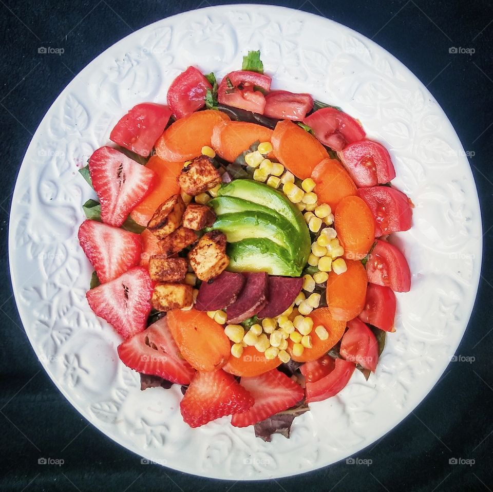 Fruit and Veggie Summer Salad