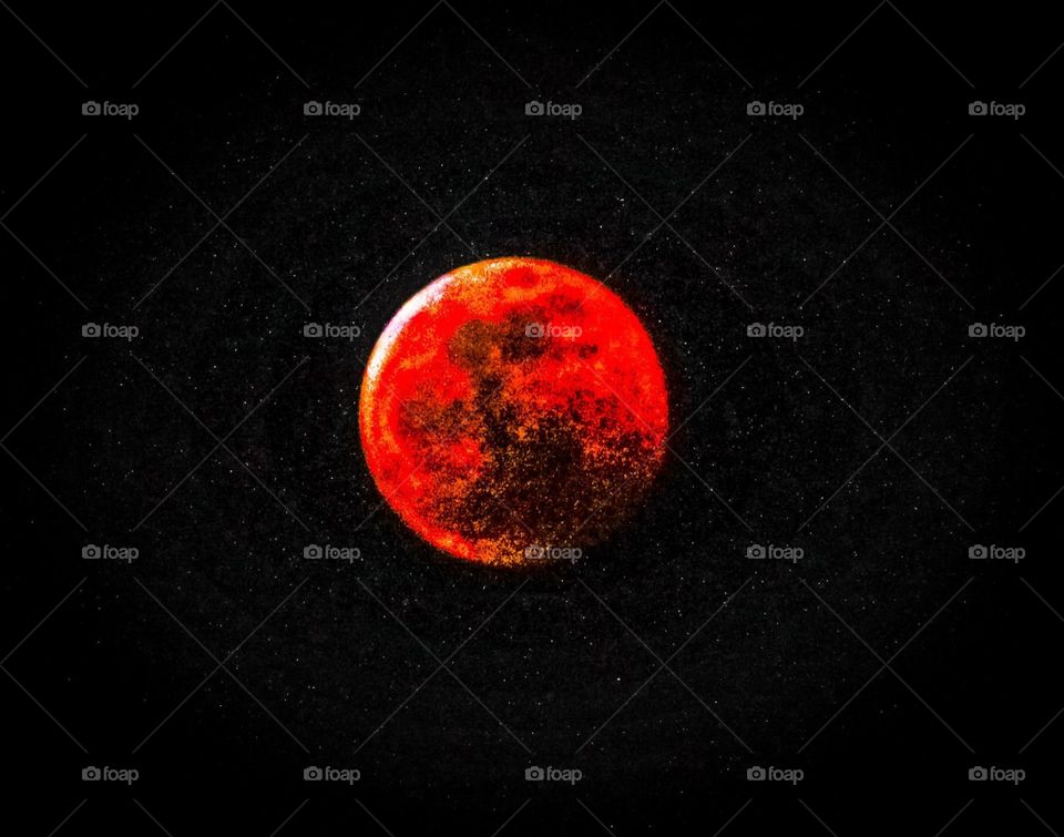 Solar Eclipse also known as the Blood Moon.