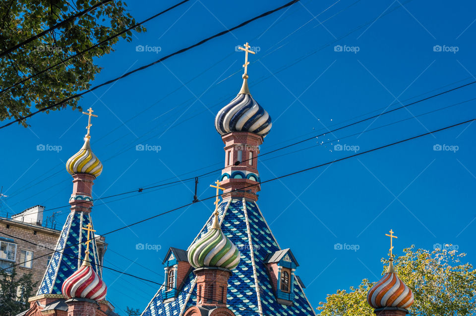 Color of blue, temple, street, ciry, streets, street views