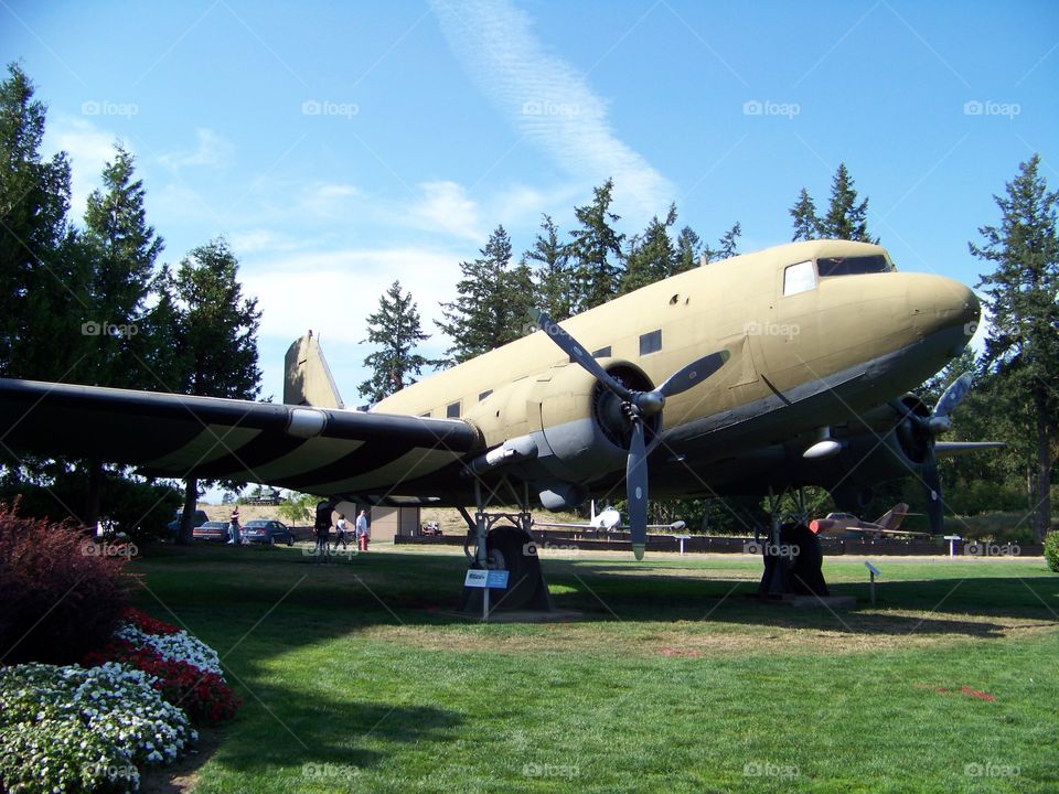 American DC-10 aircraft at the Evergreen Aircraft Museum. These aircraft saw continuous service through the end of World War 2, when partially replaced by the DC-17 in both cargo and passenger service. (McMinville, Oregon)