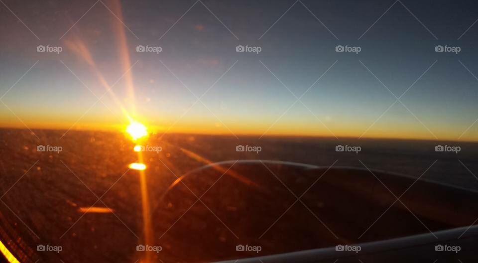 Sunset from aero plane 