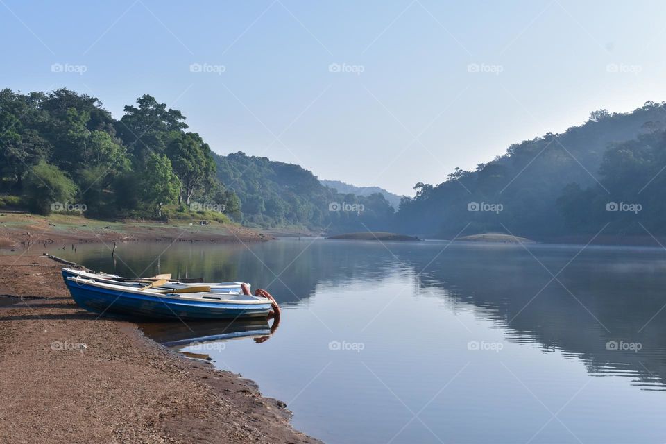 view of lake with boats