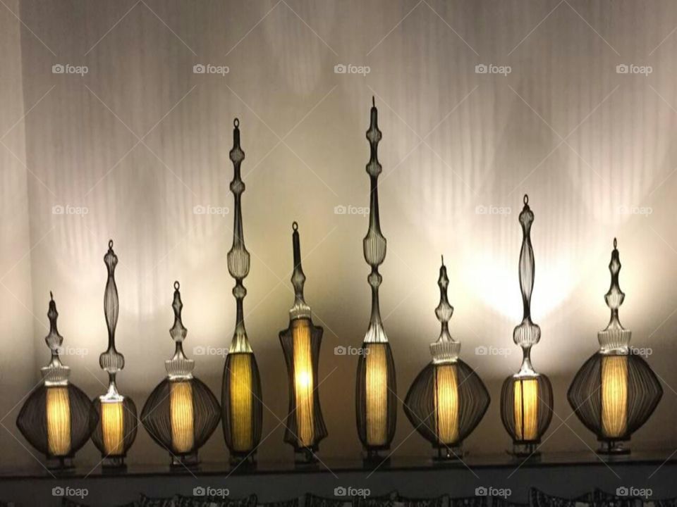 collection of lamps decoration