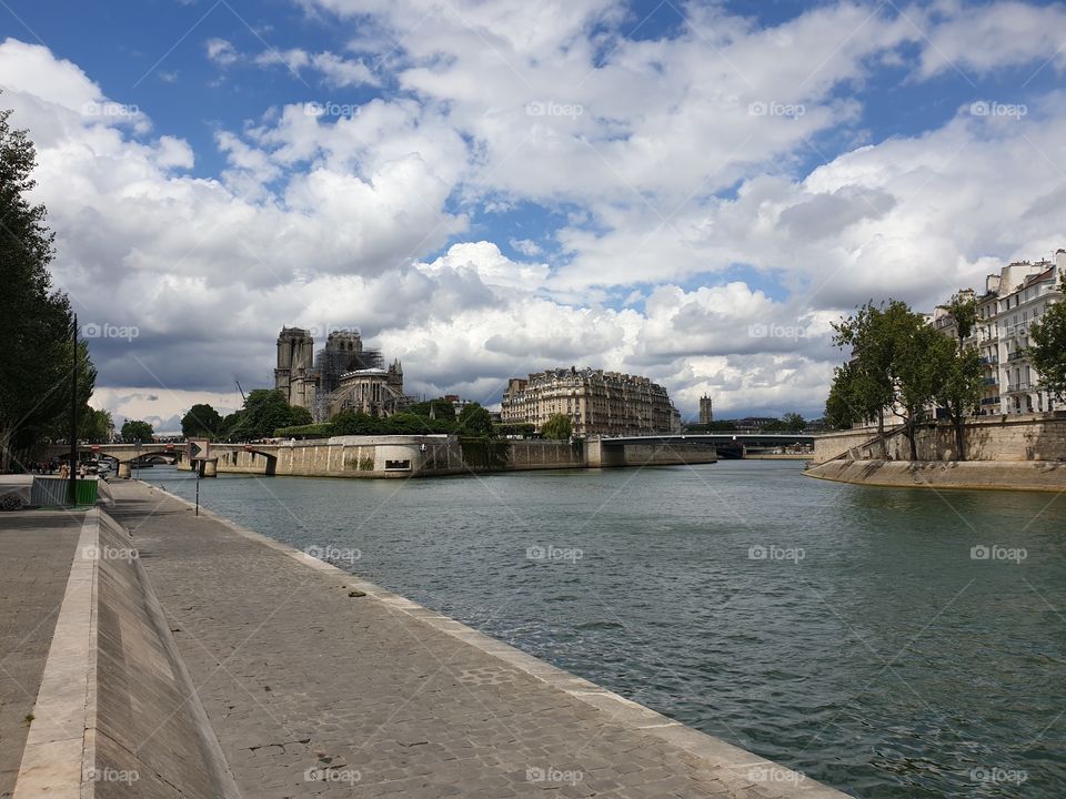 Notre Dame Seine Paris France