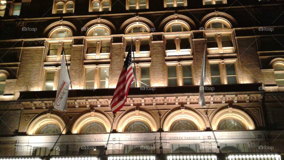 Carnegie Hall. Carnegie Hall at night!