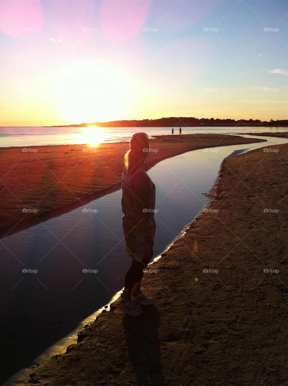 Walking, sweden, Varberg, summer, playa Apelviken, sea, sun, siluette, thinking, missing, evening, sand, sunset,