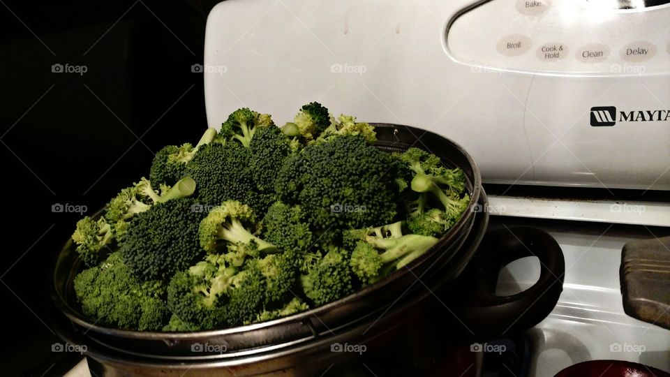 Steaming Broccoli