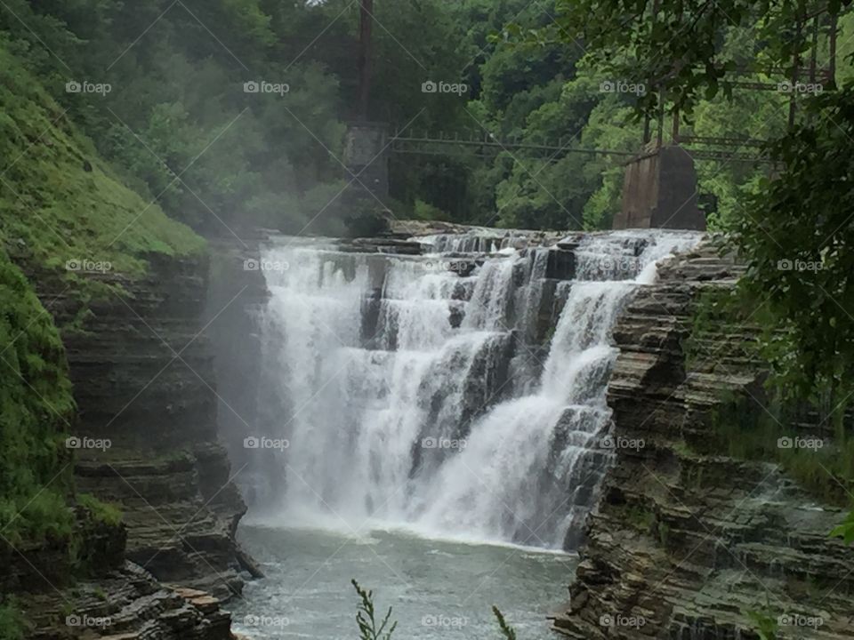 Waterfalls in letchworth state park