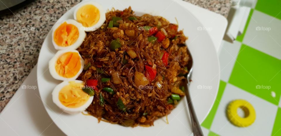 Home made fried noodle