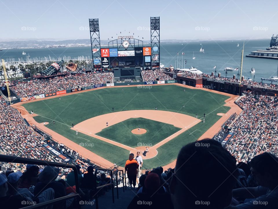 San Francisco giants baseball game, AT&T Park in San Francisco, California