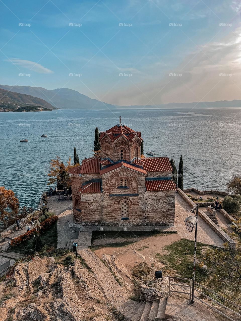 Arial view of the “Church of Saint John the Theologian”. 