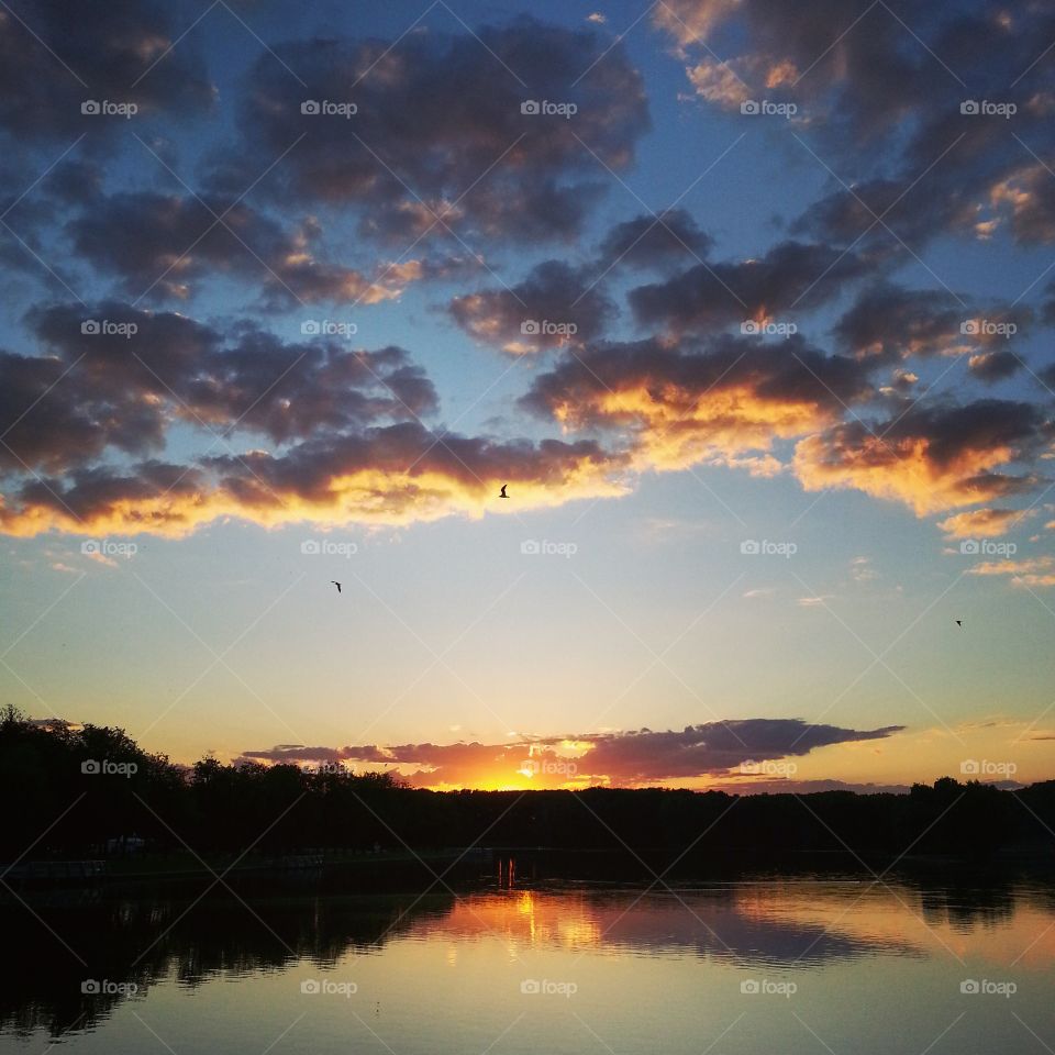 clouds in sunlight