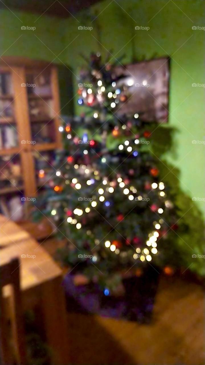 Christmas is finally here and the beautiful decorated tree can be admired on this special occasion in all its splendor here in rural “Bavaria”, Germany. 2023. Hypnotic Productions