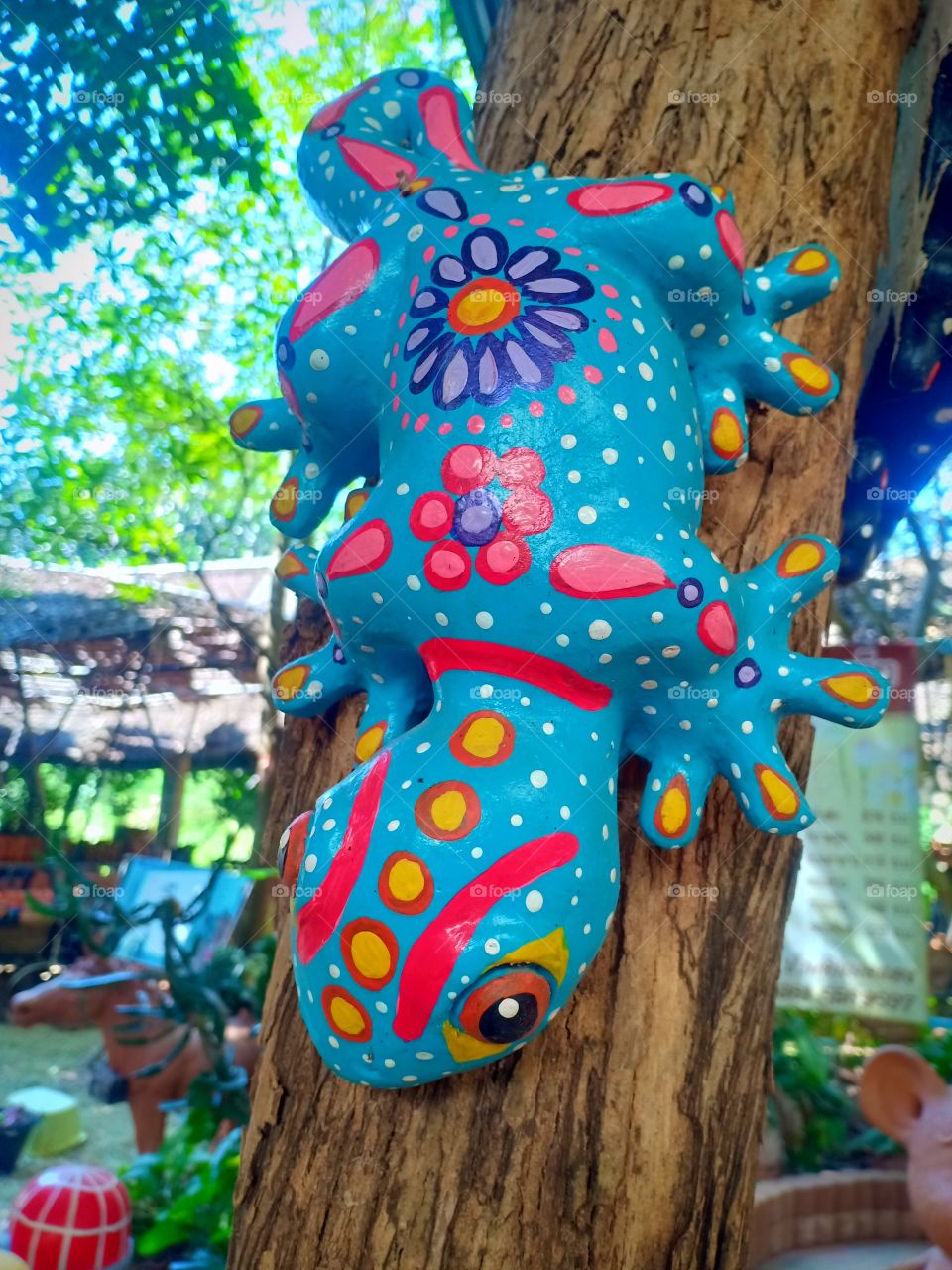 gecko doll made from clay