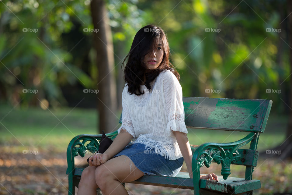 Cute girl in the park 