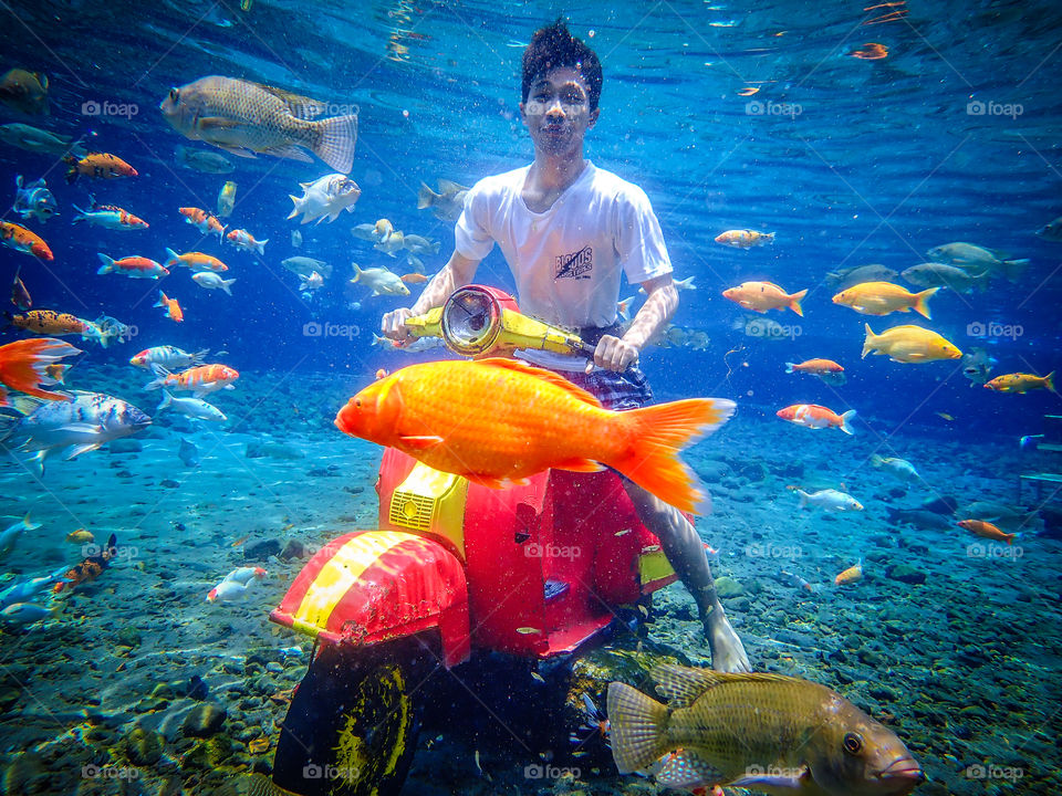 underwater at indonesia