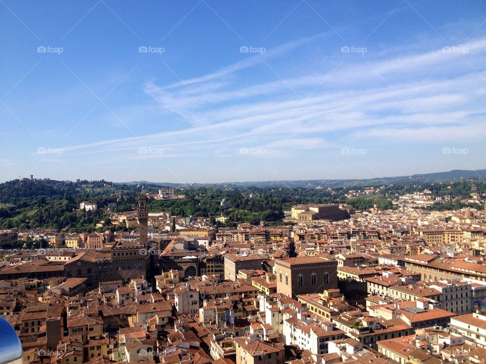 Looking at Florence, Italy from above. 