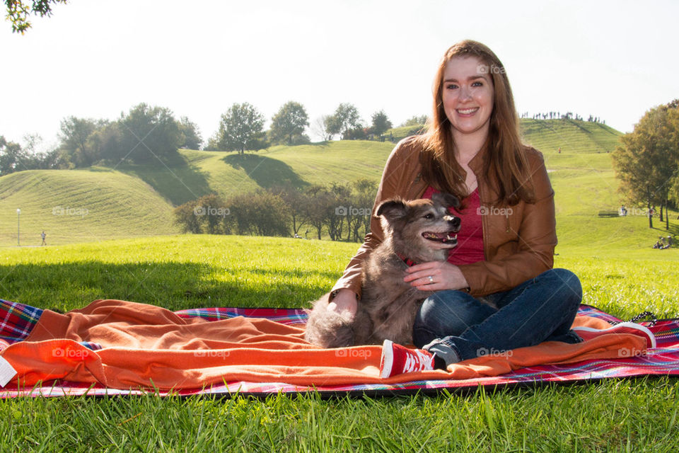 Girl and her dog 