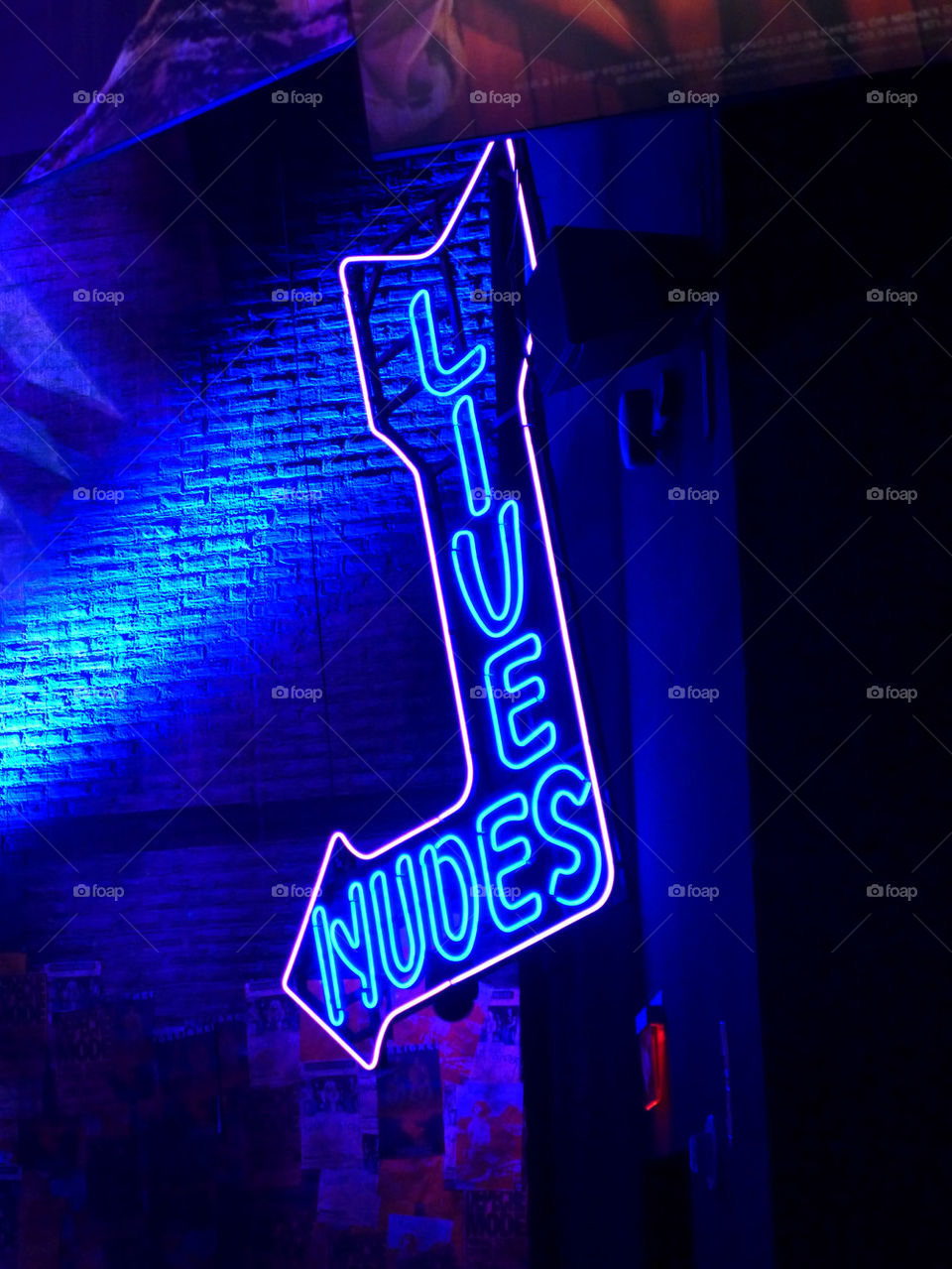 "Live Nudes" neon sign Las Vegas