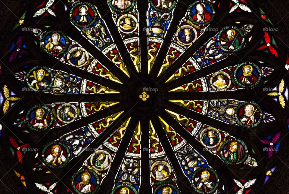 Church color glass
