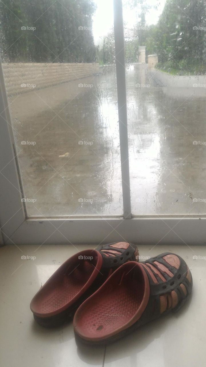 waiting for the rain to stop