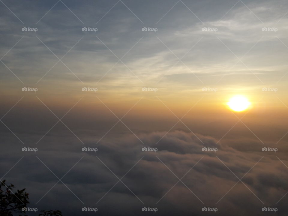 Beautiful sunrise, sunlight, sunset and soft cloud for background.