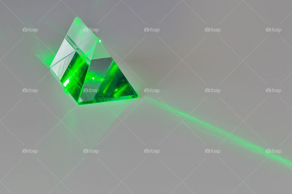 Green laser and optical prism