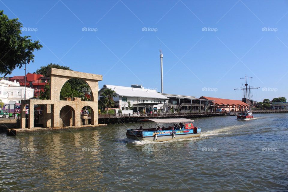 Melaka River Walk in Unesco old town area