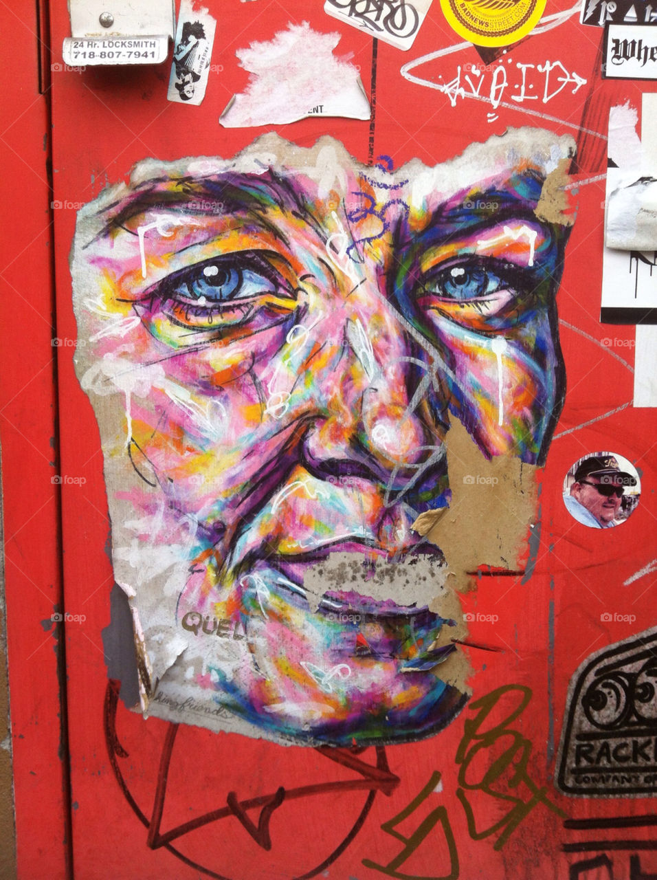 street graffiti city face by mariecalfo