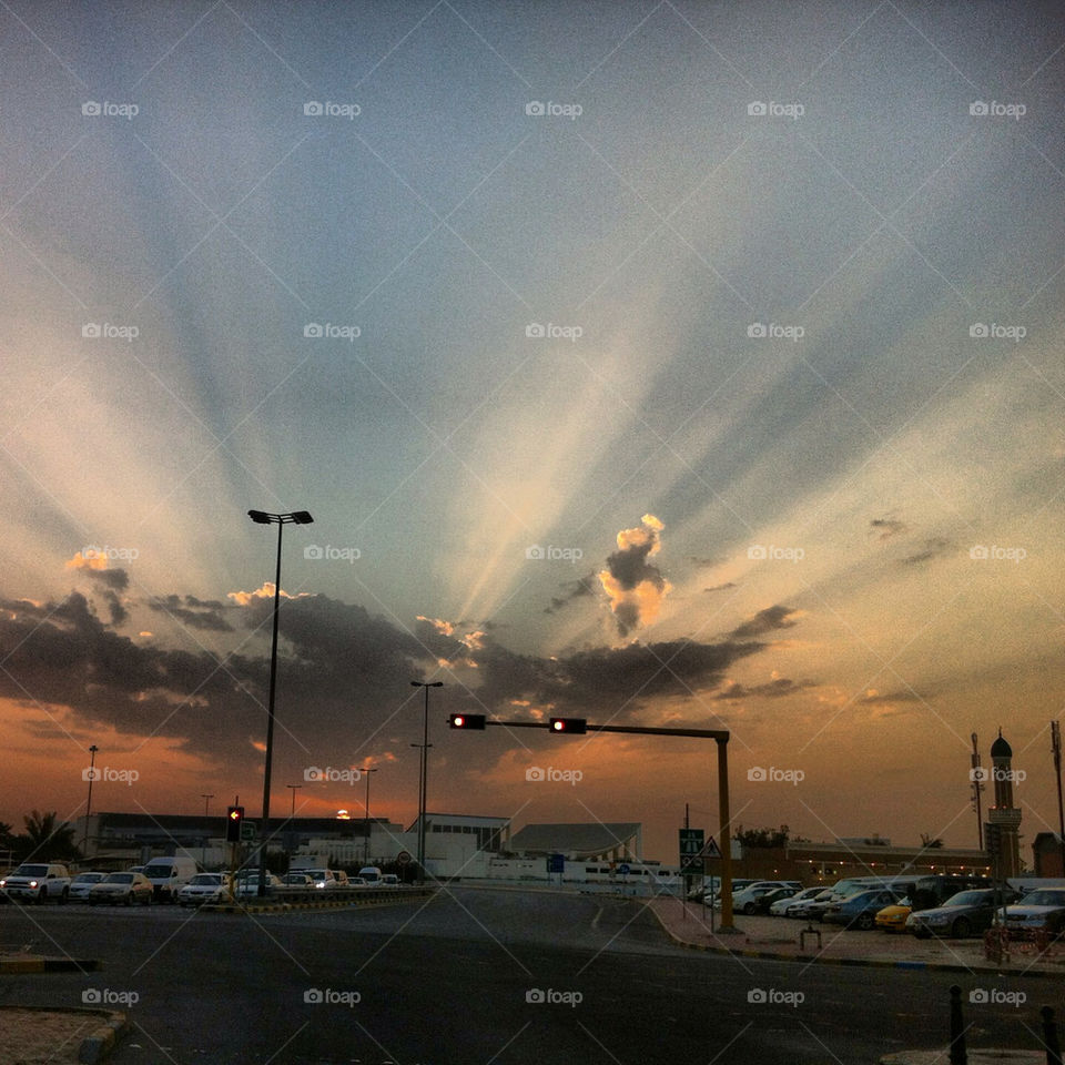 Almost sunset kuwait