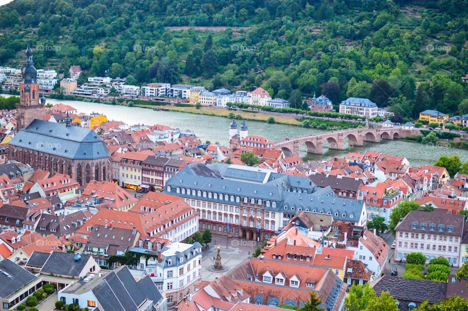 Heidelberg town from the schloss
