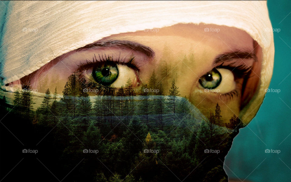 my second double exposure project in PHOTOSHOP!!!