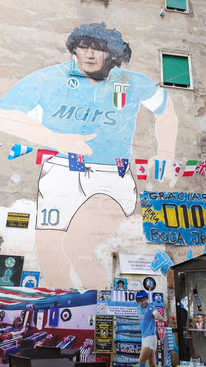 Maradona's murale at Naples
