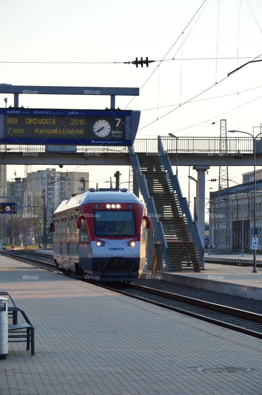 At train station