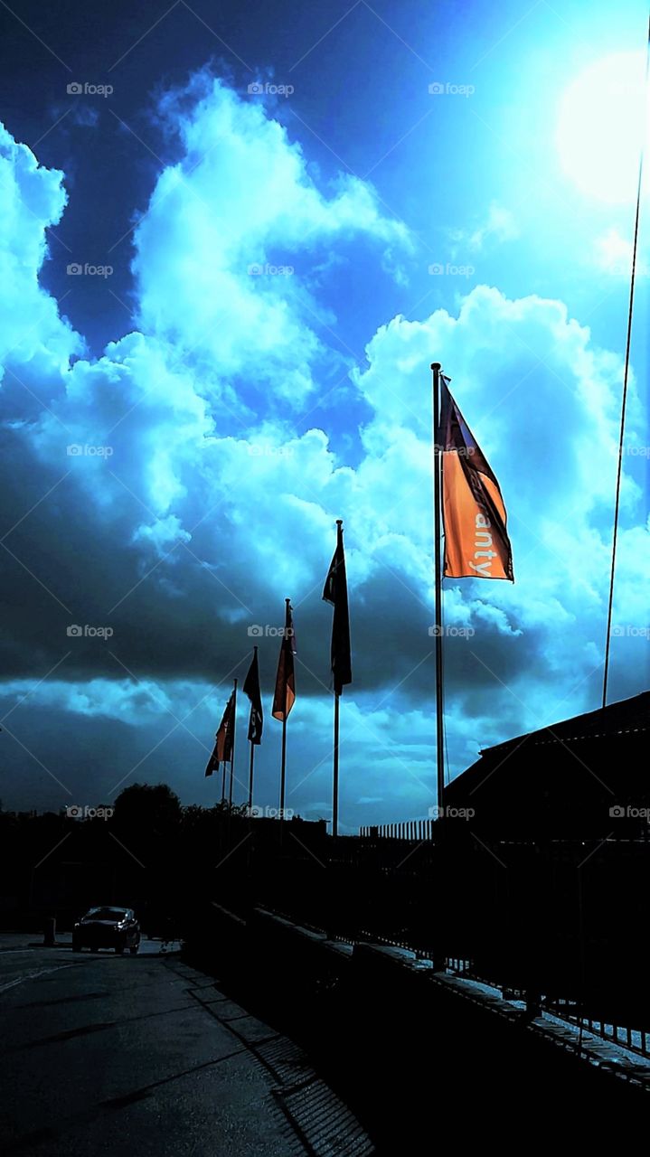 Dark skies after rain