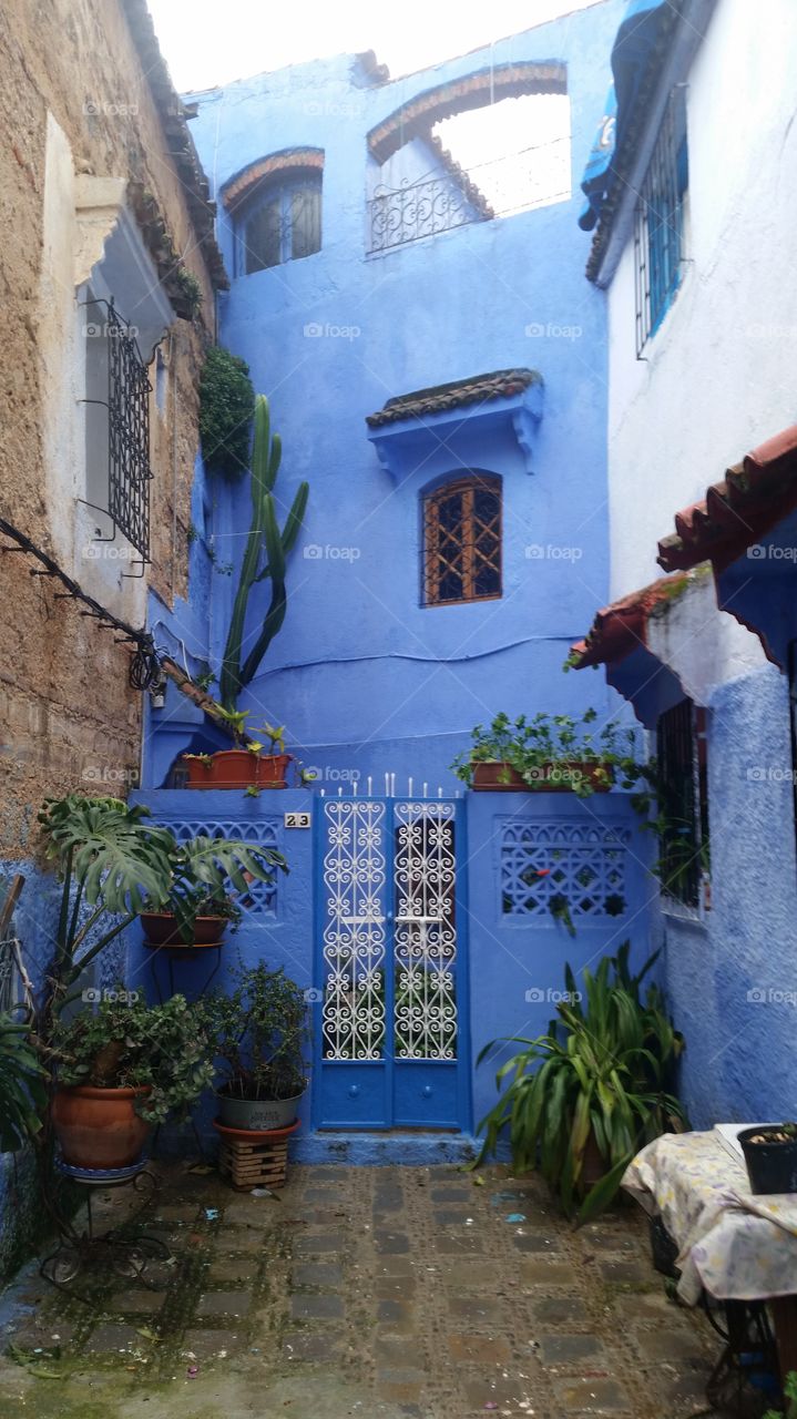 Chefchaouen Home. This was the entrance to a house at which we resided while in Chefchaouen, Tangier-Tetouan, Morocco. 