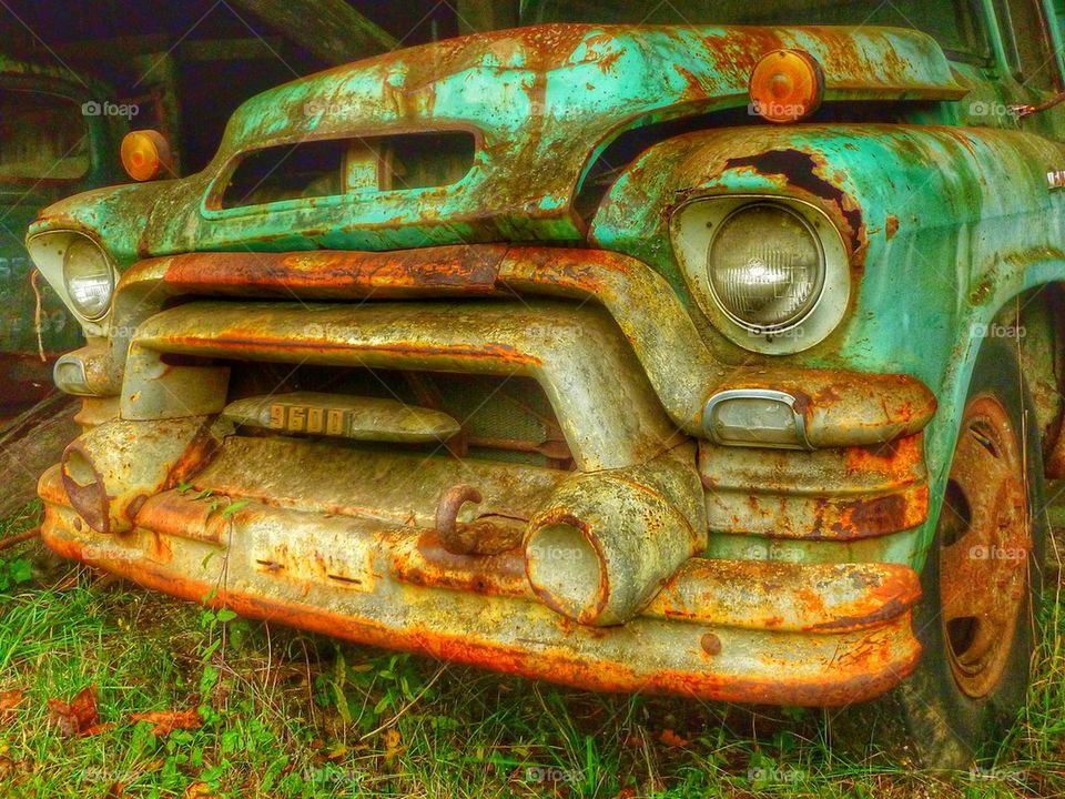 Rusty vintage jalopy