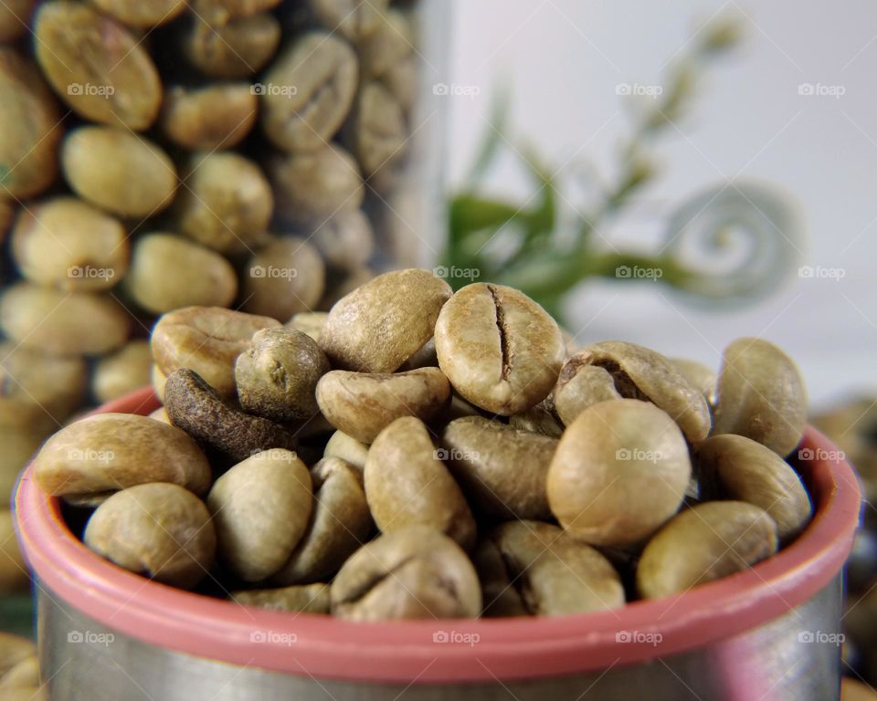 closeup of coffee beans