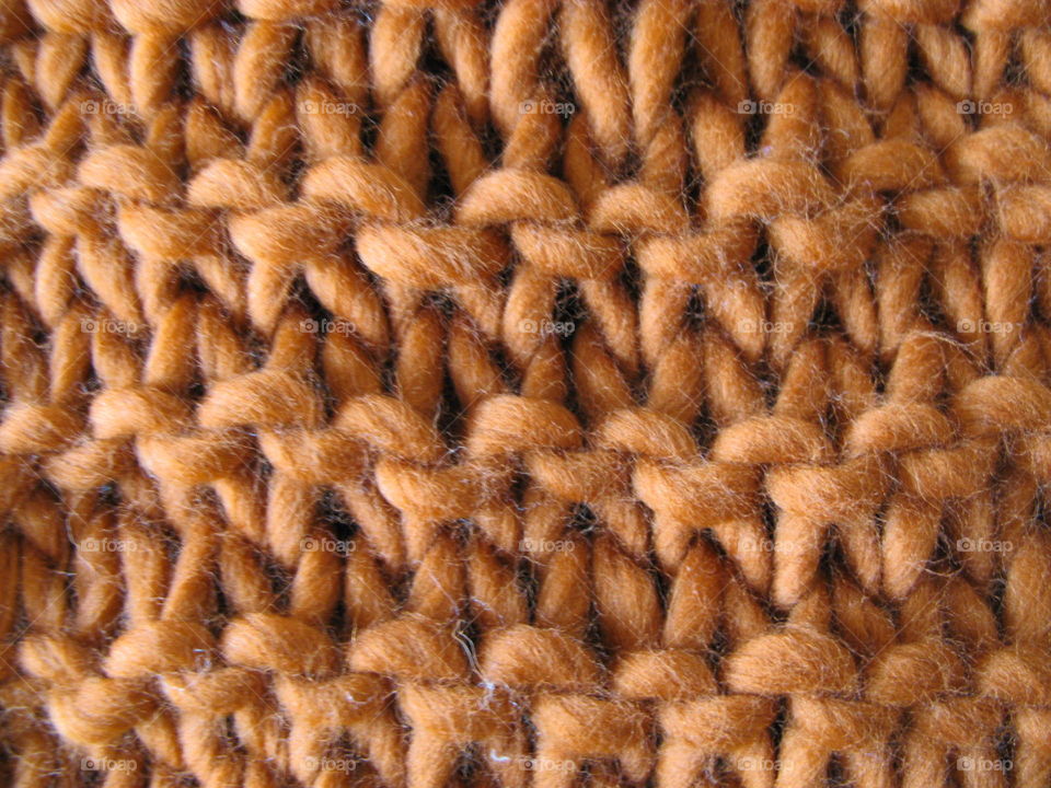 Golden knitting yarn