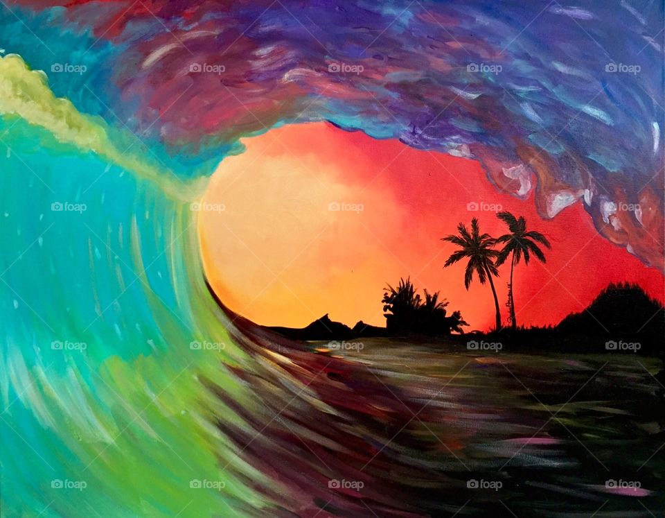 Colorful wave painting. A painting I just recently finished