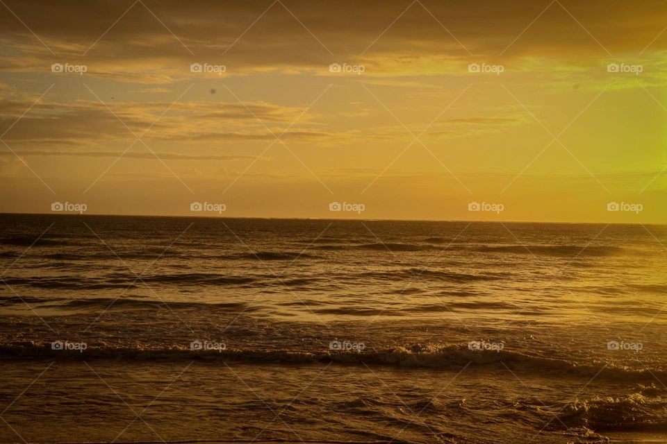 Early Morning Sunrise in Sea