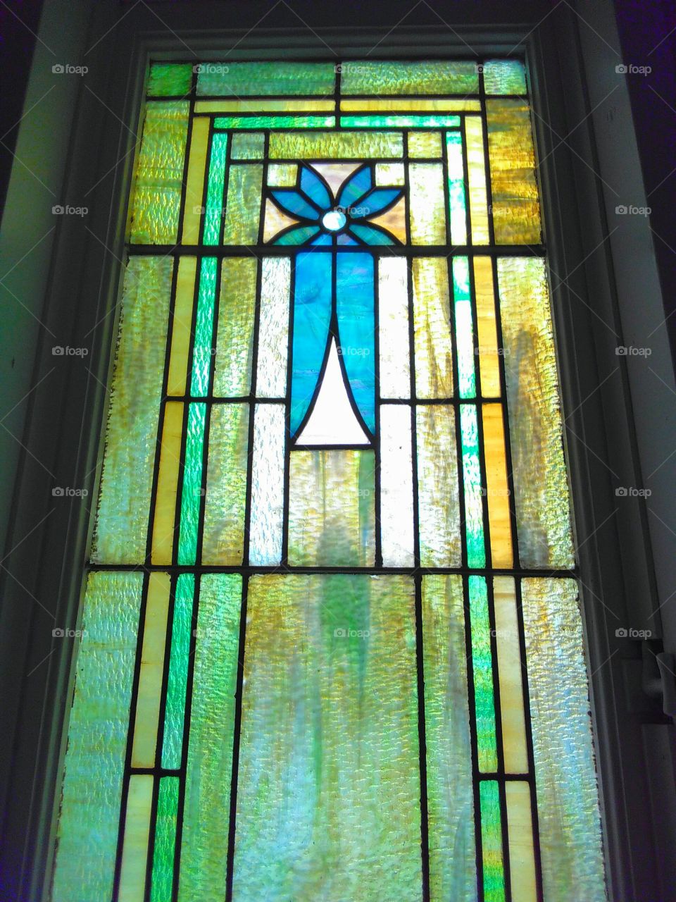 A stained glass window