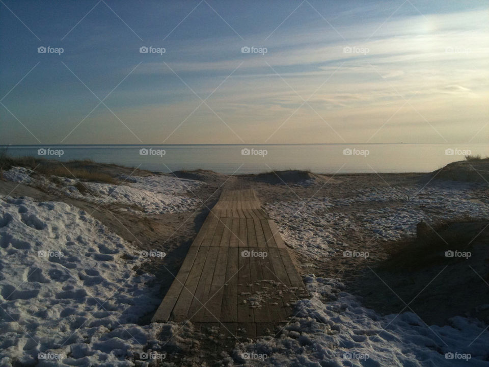 sweden höllviken winter beach by shec