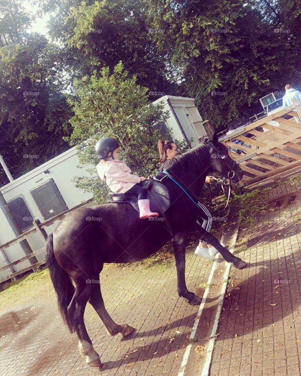 Little one horse riding 💕