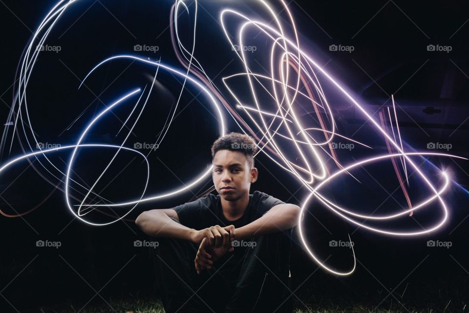 Long exposure portrait