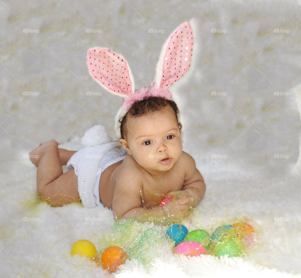 Easter baby. adorable Easter baby