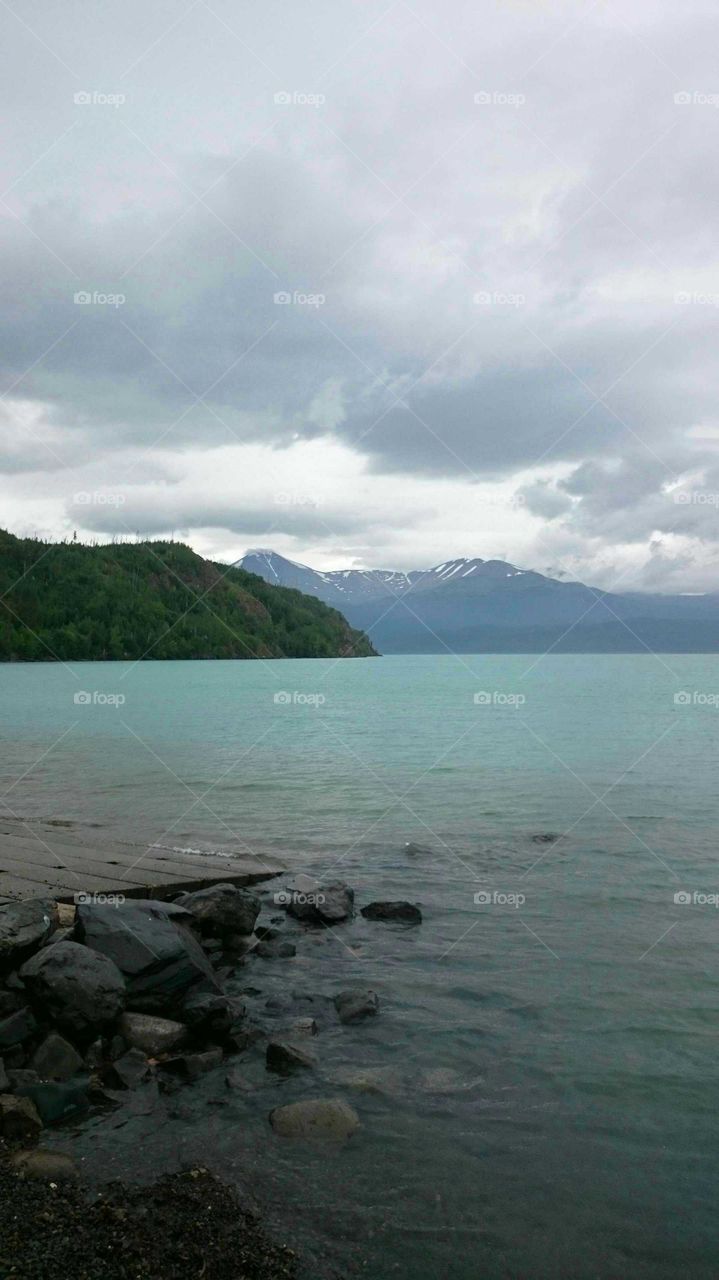 The glacial waters of Skilak Lake, Alaska.