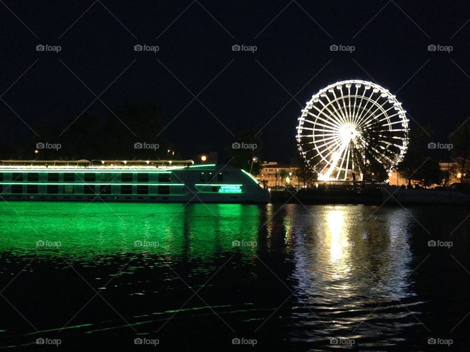 Nighttime on the Rhone River